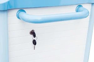 ABS Materijal Sheet Locker White Door Blue Handle